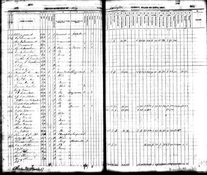 File:1856 Clay Washington Iowa census Francis Thorne family.jpg