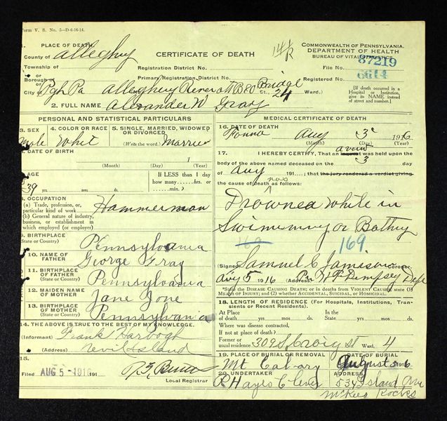 File:Death Certificate Alexander W Gray.jpg
