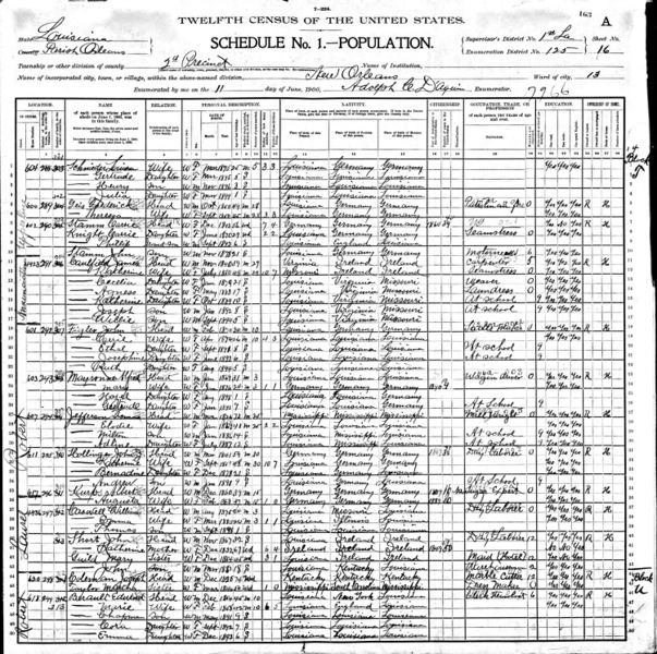 File:1900 Census New Orleans Frederick Geis Theresa.jpg
