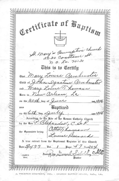 File:Mary Louise Armbruster Birth Certificate 1856.jpg