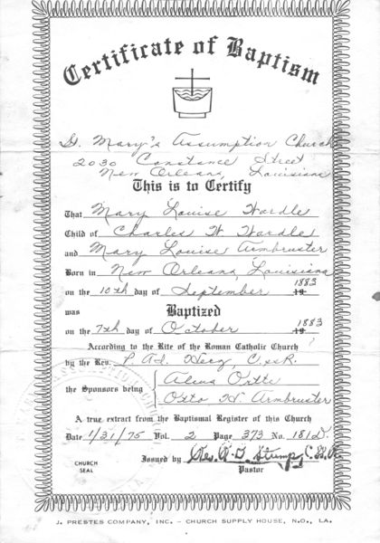 File:Mary Louise Wardle Baptism Certificate 1883.jpg